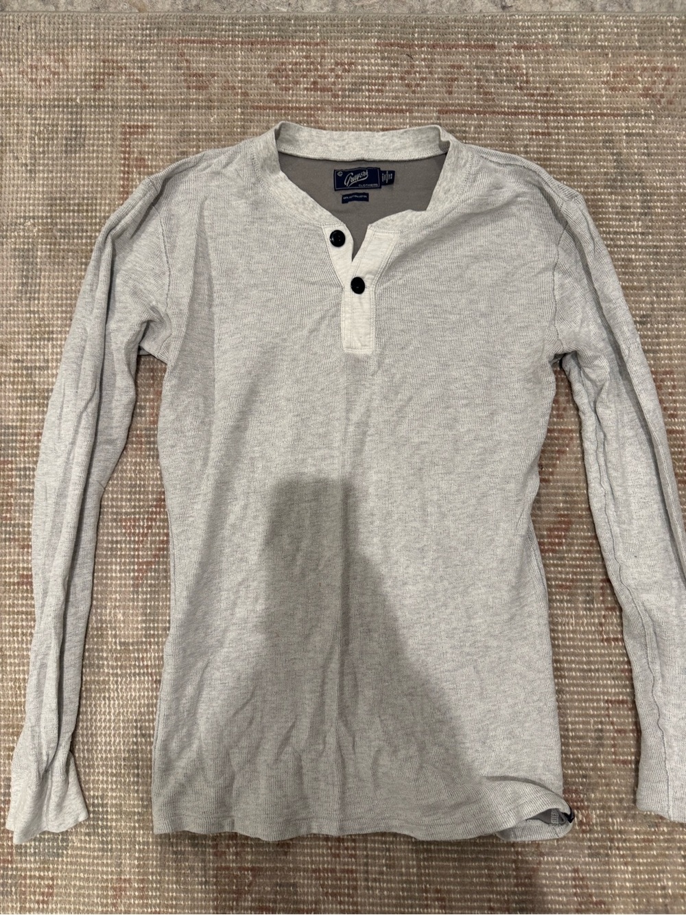 Grayers Light Gray Long-Sleeve Henley Shirt